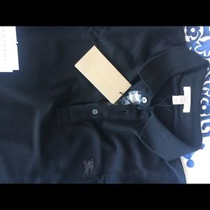 Men’s size large black Burberry polo